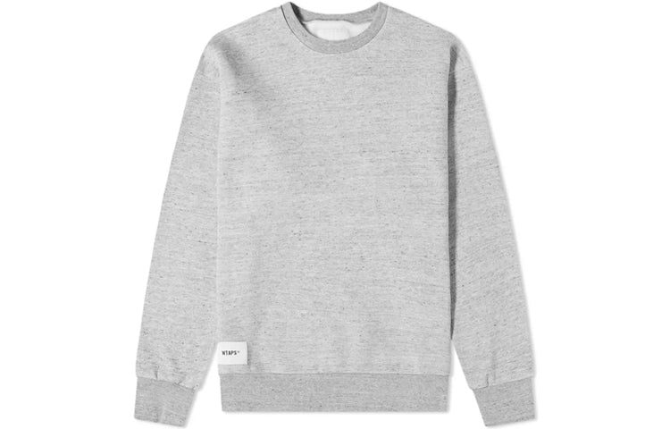 WTAPS Academy Crew Neck / Sweatshirt. Copo Letters Printed Pullover Sweatshirt Unisex Grey 201ATDT-CSM23