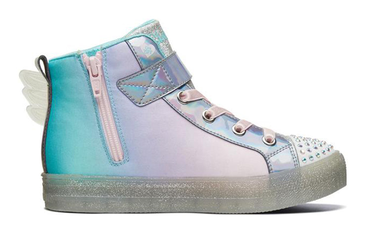 (GS) Skechers Shuffle Brights 'Silver Blue' 20168L-SMLT