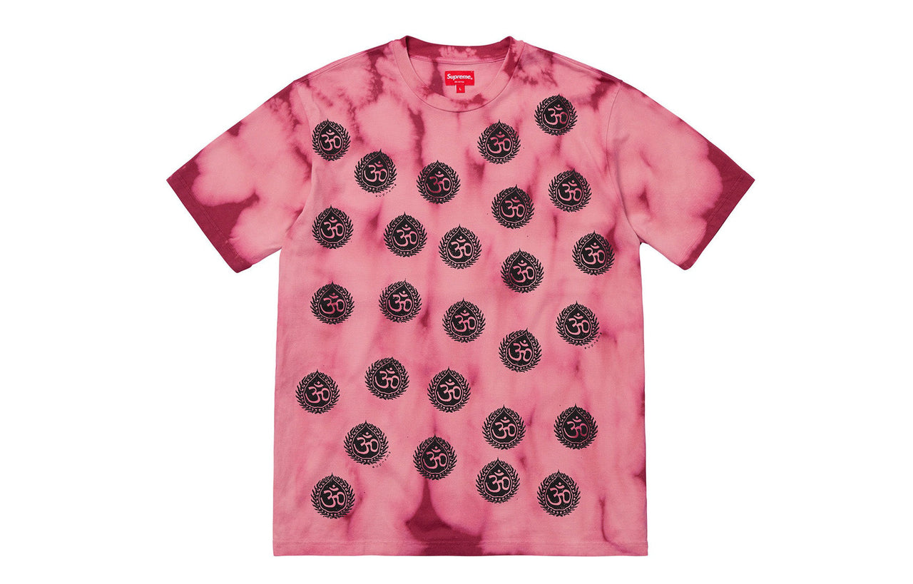 Supreme FW18 Om Tee Cardinal Printing Short Sleeve Unisex Pink SUP-FW18-234