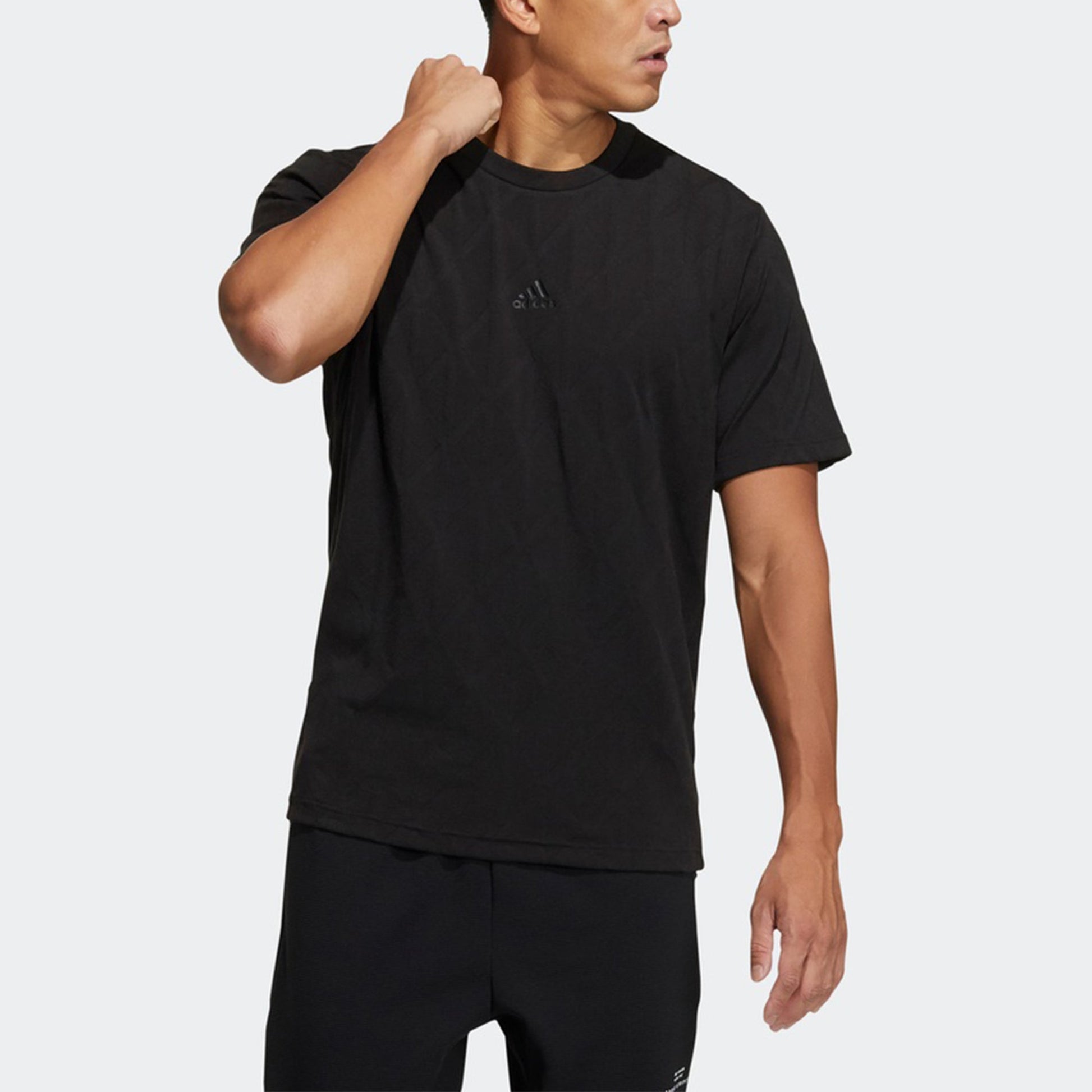 adidas Th Tee Techjaq Casual Sports Breathable Short Sleeve Black GP1010