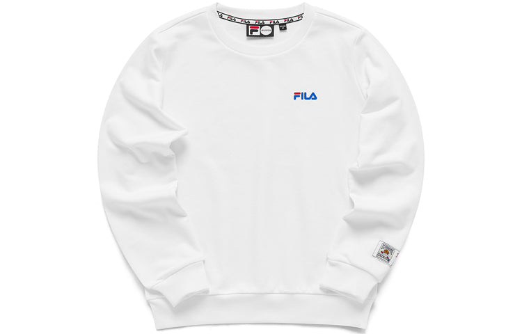 (WMNS) FILA FUSION Logo Printing Sports Round Neck Hoodie White T11W112208F-WT