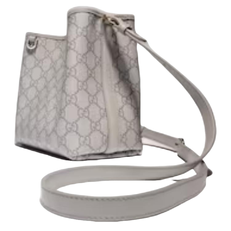 (WMNS) Gucci GG Emblem Small Bucket Bag 'Grey' 815118-FAD6M-1425