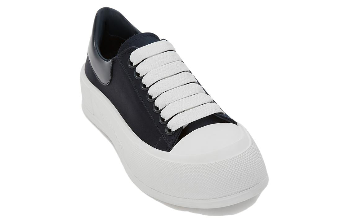 (WMNS) Alexander McQueen Deck Lace Up Plimsoll 'Anthracite' 708085W4GP91103