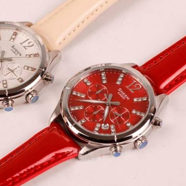 CASIO Businesses SHE-5020L-4A White Red Analog SHE-5020L-4A2021