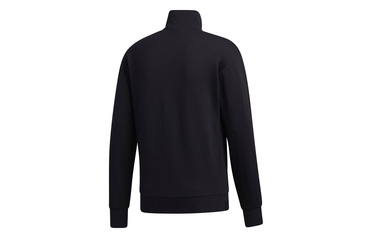 adidas WJ TT Cardigan Stand Collar Casual Sports Jacket Black GM4455
