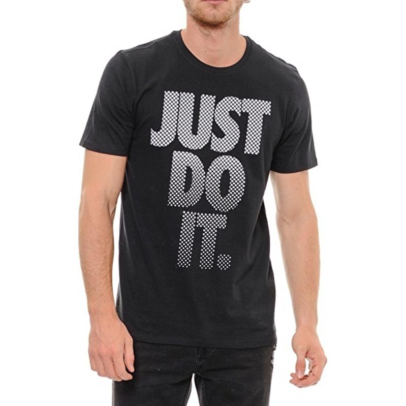 Men's Nike Alphabet Printing Round Neck Pullover Black T-Shirt 804996-010