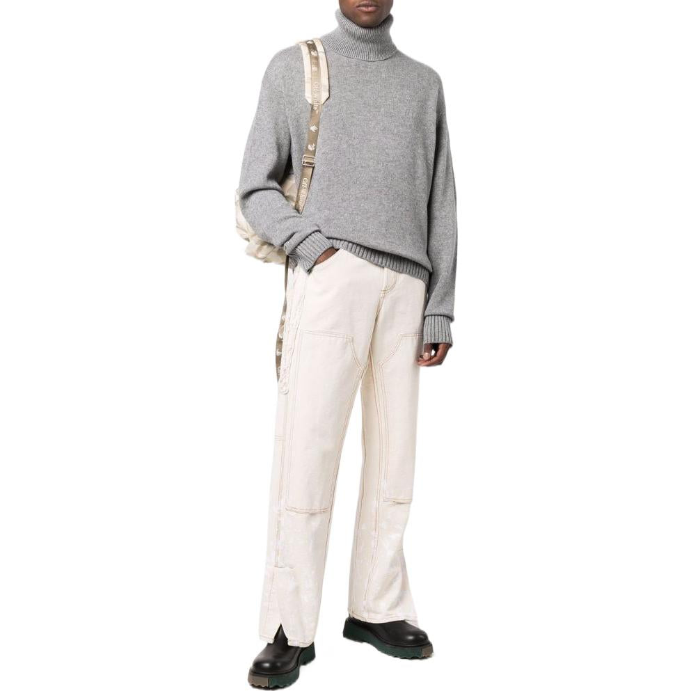 Off-White Embroidered-Logo Roll Neck Jumper OMHF027F21KNI00106060606