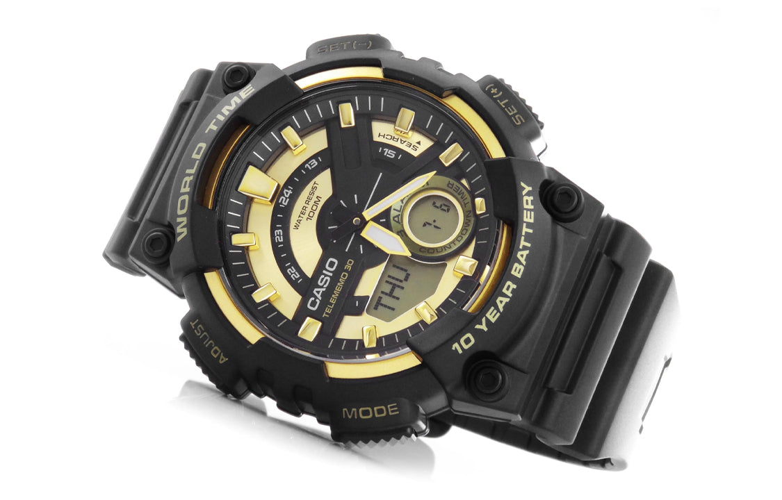 CASIO G Shock Quartz Sports Mens Black Analog AEQ-110BW-9A