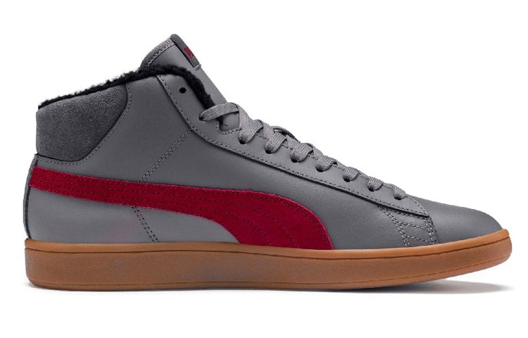 PUMA Smash v2 Mid Winterized 'Grey Red' 367338-04