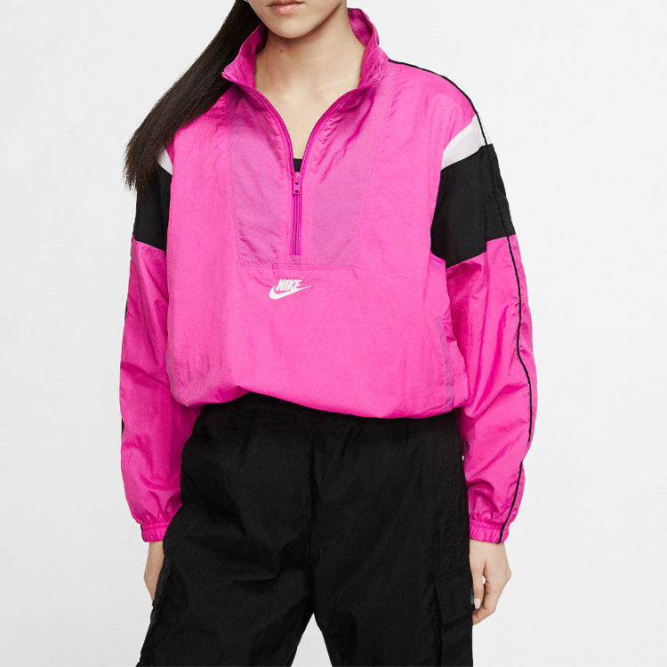 (WMNS) Nike SPORTSWEAR HERITAGE Woven Jacket Fuchsia Pink CJ2362-601