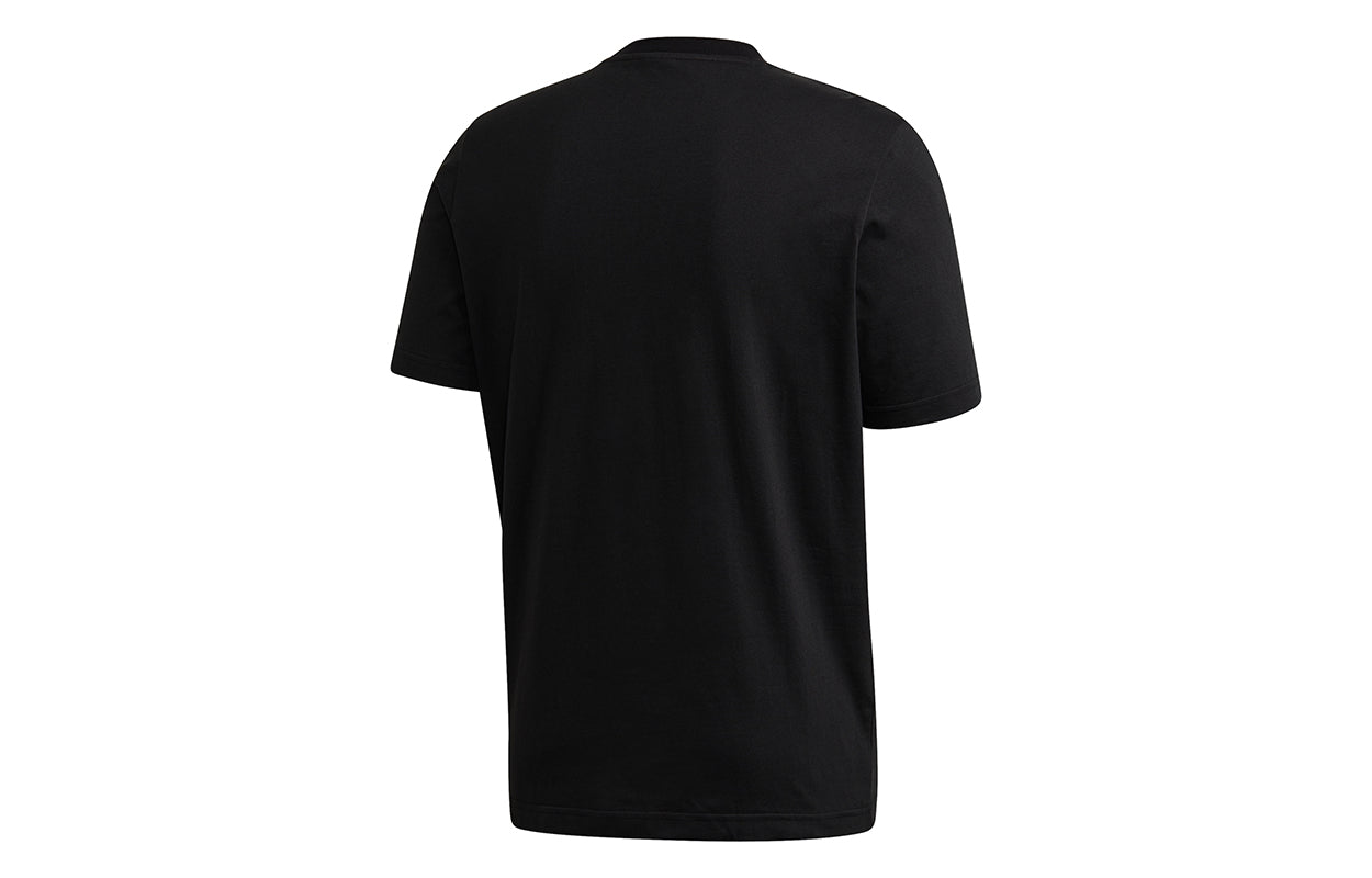 adidas logo Printing Sports Short Sleeve Black GD3843