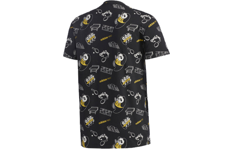 adidas neo Casual Sports Bear Short Sleeve Black GK1539