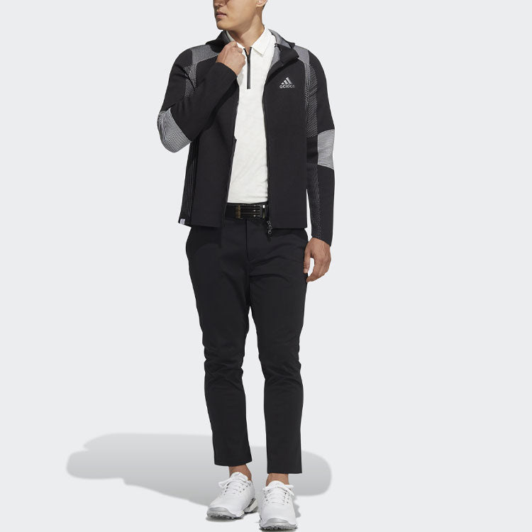 adidas Primeknit Jkt Golf Sports Hooded Jacket Black HB3591