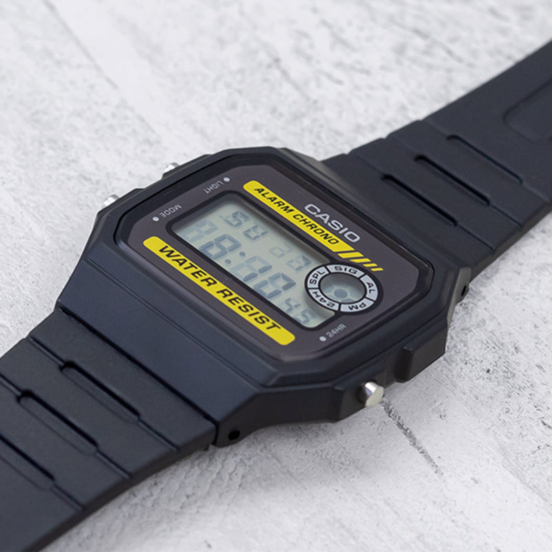 CASIO Quartz Waterproof Sports Unisex Mens Black/Yellow Digital F-94WA-9G