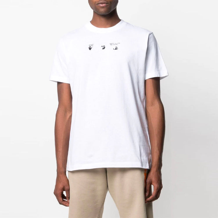 Off-White SS21 Pattern Printing Round Neck Short Sleeve Ordinary Version White OMAA027S21JER0070125
