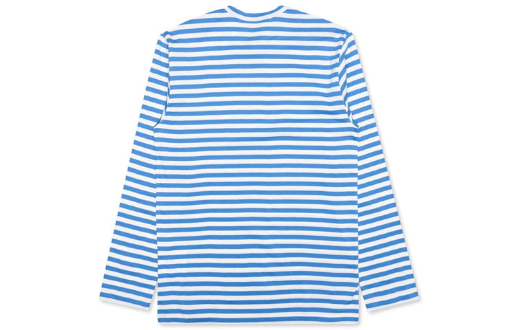 COMME des GARCONS PLAY Striped Long Sleeves Tee 'Blue White' AZ-T218-051-1