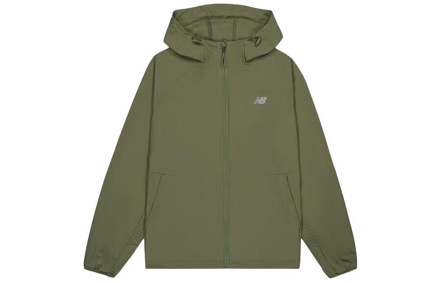 New Balance Asia Sizing 'Runners Aren't Normal' Hooded Jacket 'Dark Olive' NAE24101-HT