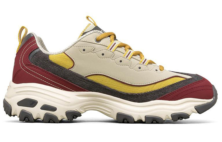 Skechers D'Lites 1.0 Low-Top Running Shoes White/Yellow/Red 237153-NTMT