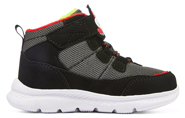 (GS) Skechers Microspec Zovox Blended Velcro Shoes 'Black Grey Red' 407307N-BKRD