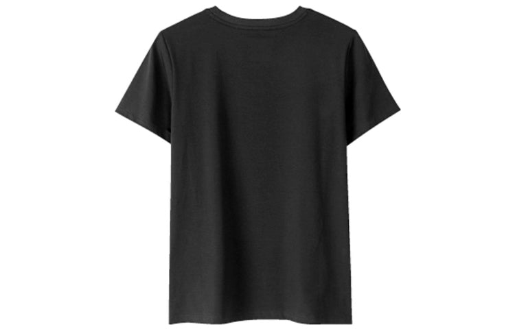Skechers Loose Printing Casual Sports Tops Short Sleeve t Black L220W173-0018
