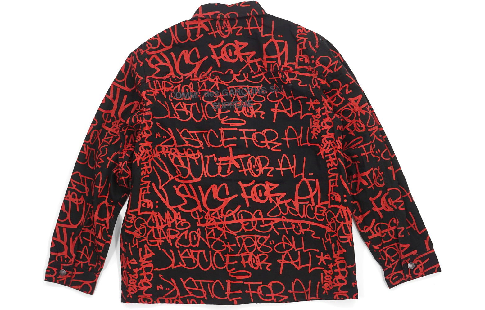 Supreme FW18 x COMME des GARCONS SHIRT Printed Canvas Chore Coat SUP-FW18-413