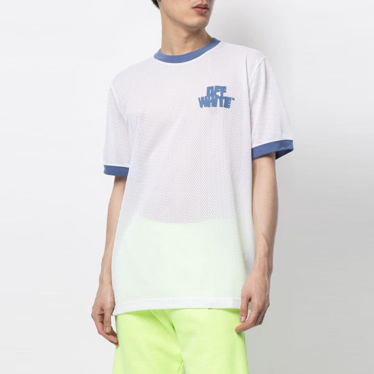 Off-White SS21 Logo Alphabet Printing Short Sleeve Loose Fit White OMAA105R21JER0010140