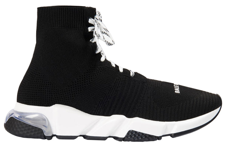 Balenciaga Speed Lace Up Trainer High 'Black Clear' 617255W05GG1010