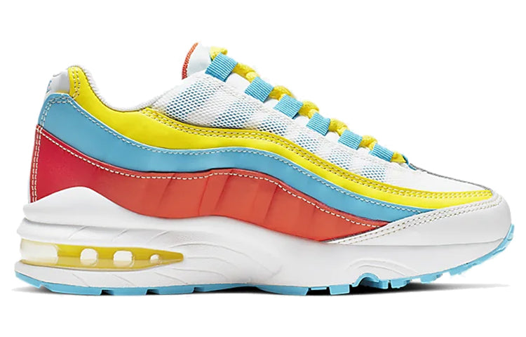 (GS) Nike Air Max 95 'White Blue Fury Opti Yellow' CK0055-400