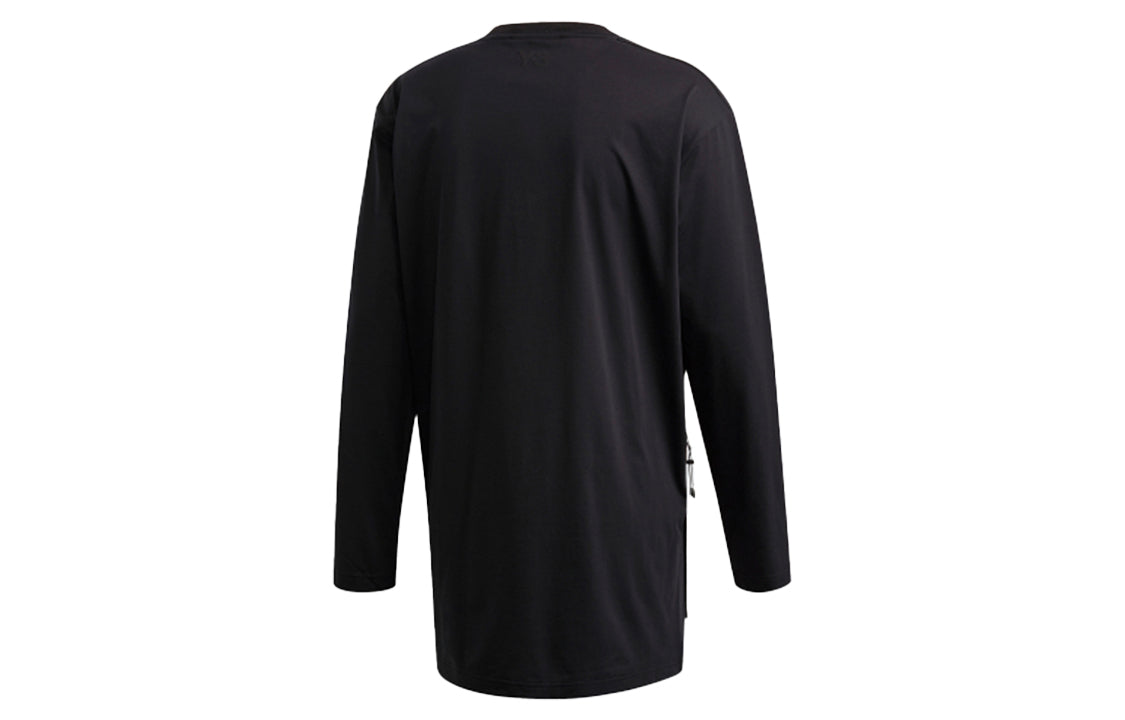 Men's Y-3 TRVL LS TEE Sports Long Sleeves Black T-Shirt FN3431