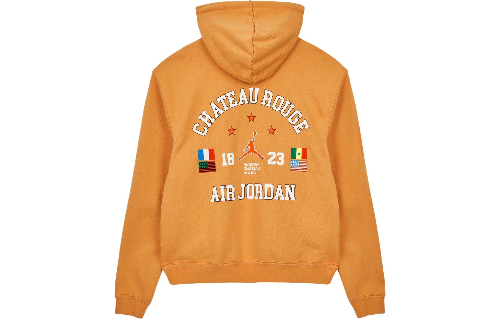 Air Jordan x Maison Chateau Rouge Pattern Printing Crossover Hoodie 'Orange' DJ9772-839