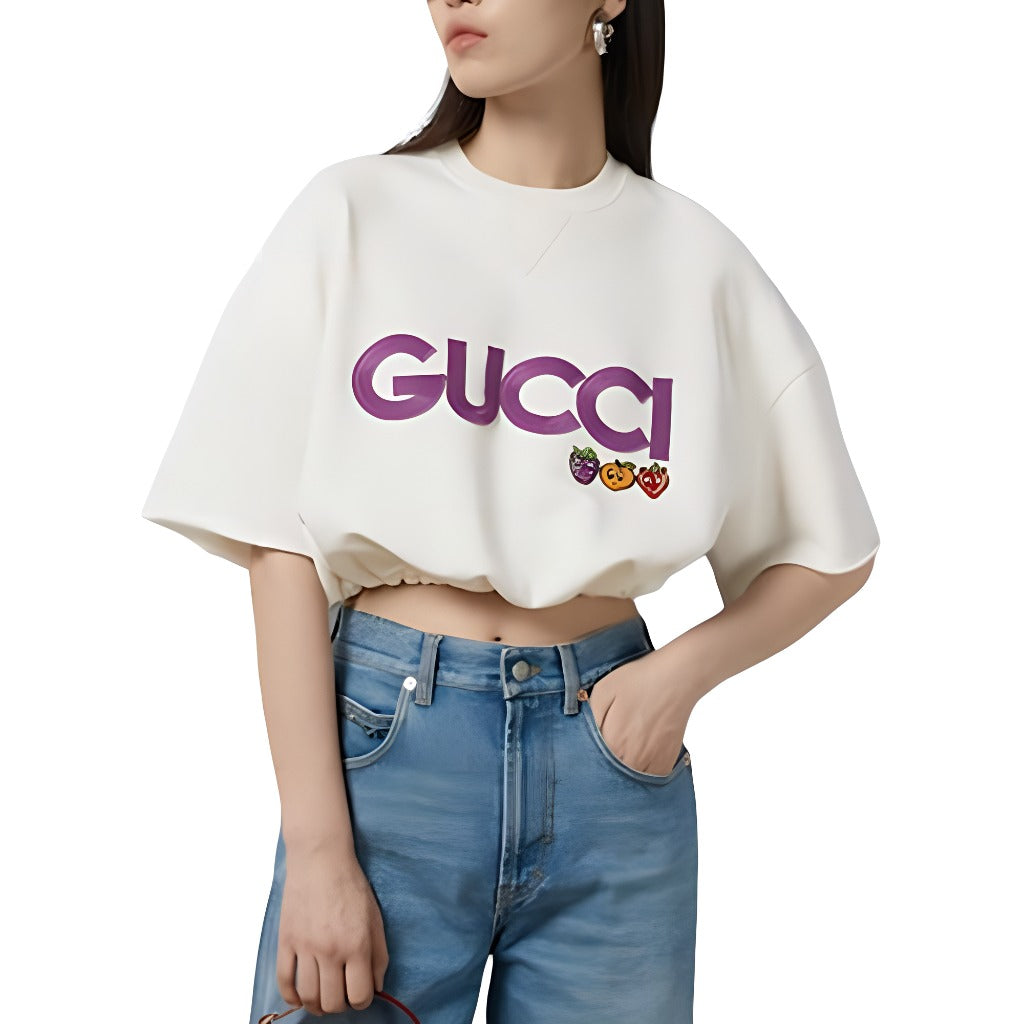 (WMNS) Gucci Cotton Jersey Sweatshirt With Patch 'Off White' 773722-XJF8P-9088