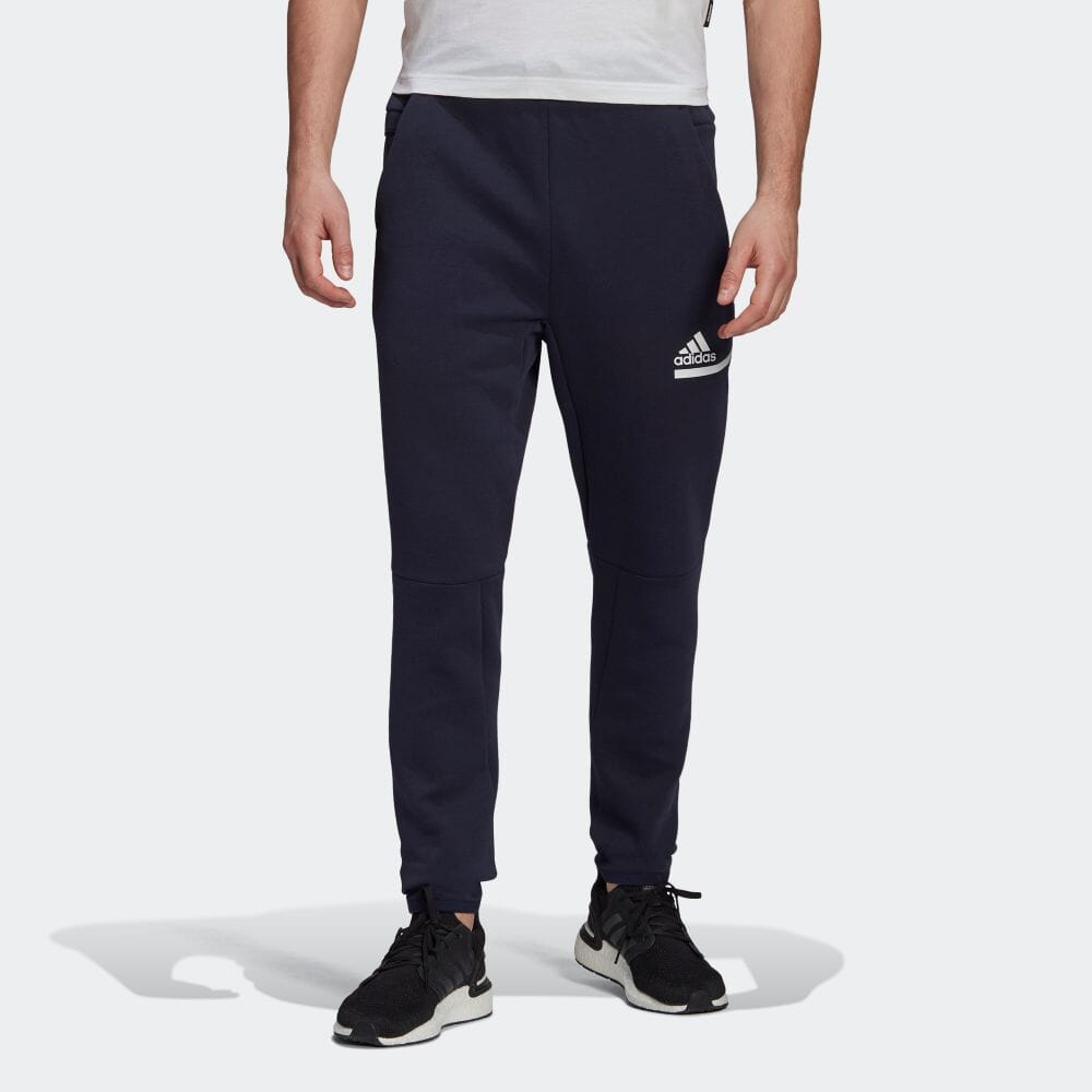Men's adidas Sportswear Z.N.E. Logo Printing Drawstring Cone Sports Pants/Trousers/Joggers Japanese Version Navy Blue GM6386
