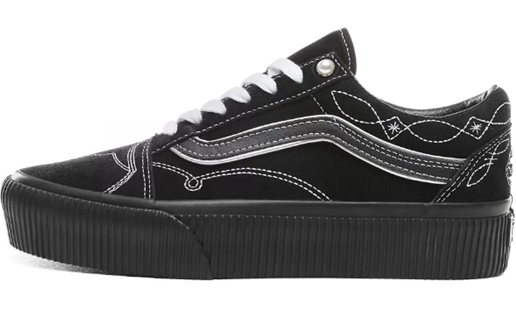 Vans Pearly Punk Old Skool Platform Black/White VN0A3B3UVS2
