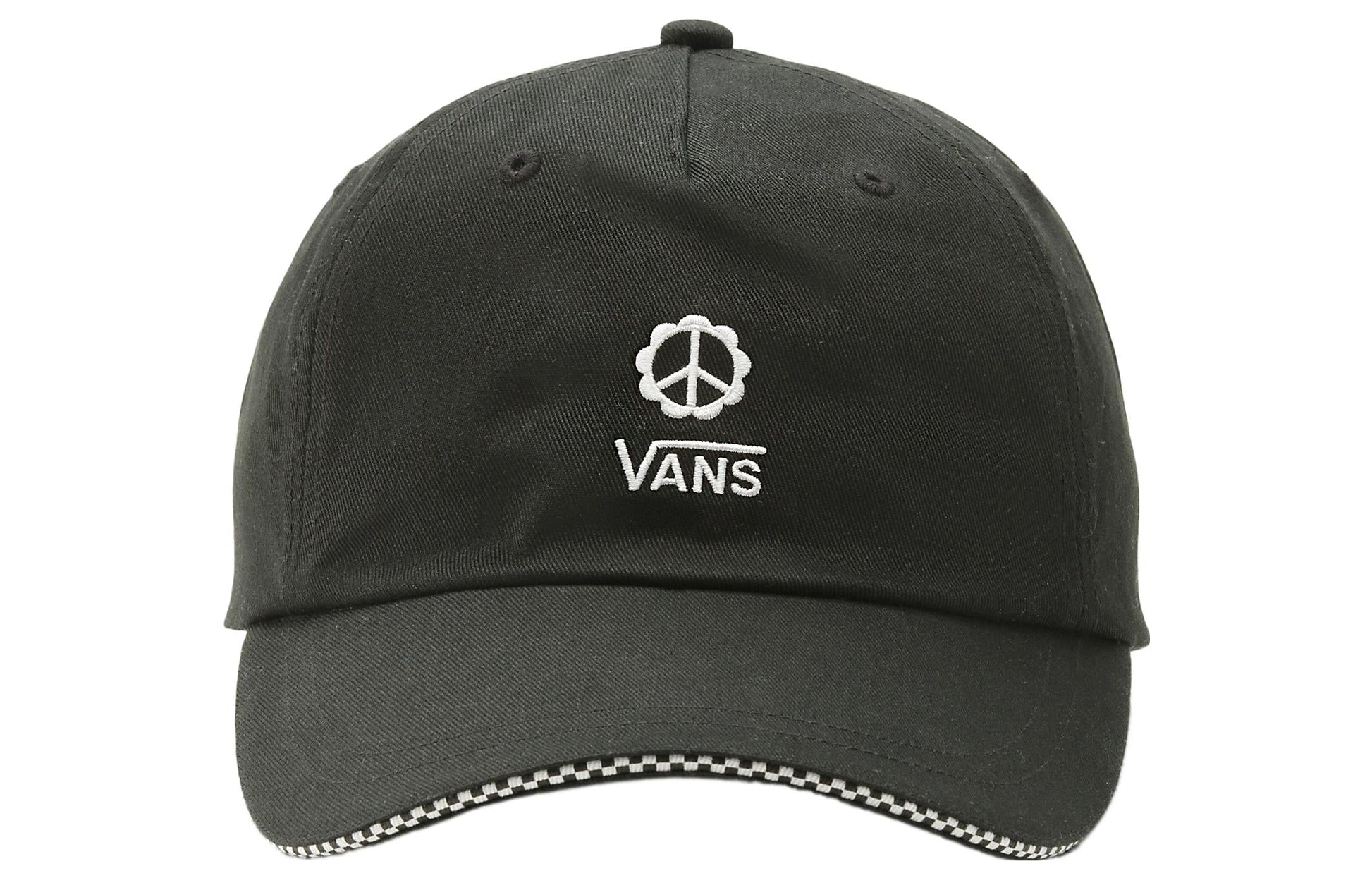 (WMNS) Vans Logo Cotton Snapback Cap 'Black White' VN0A4OVQ63M