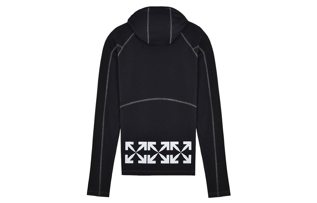 Men's Off-White Cotton Logo Printing Black OMKB003R20G510221091