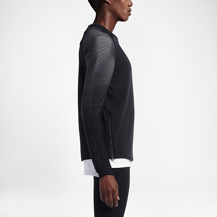 (WMNS) Apparel Sweaters Kids Nike Tech Fleece Crewneck 809537-010
