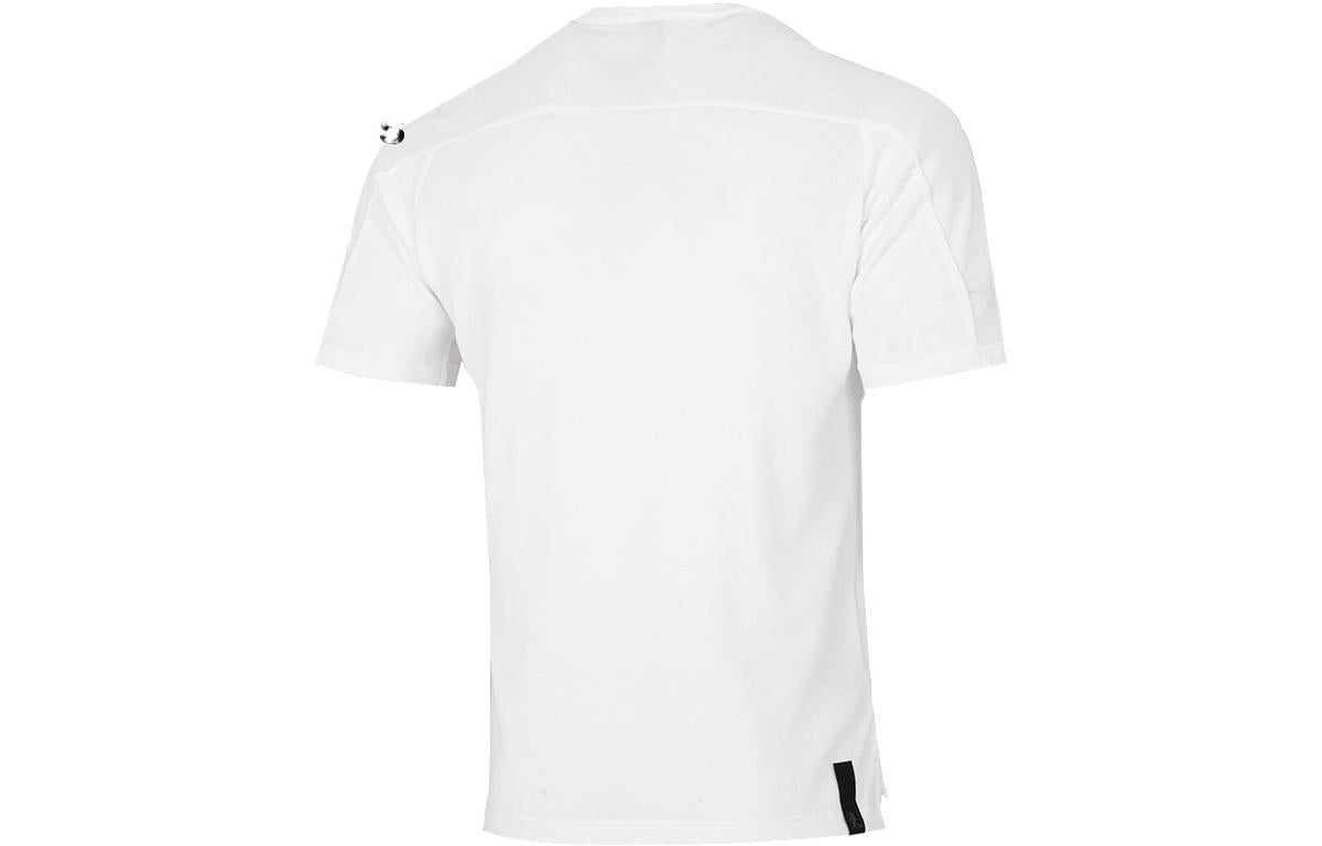 Men's adidas Brand Logo Printing Round Neck Short Sleeve White T-Shirt HE5176