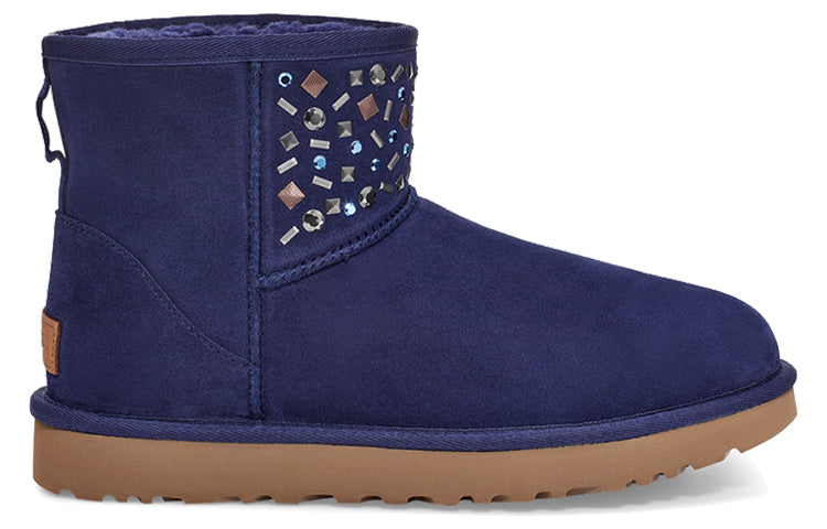 (WMNS) UGG Classic Mini Stud II Rivets Snow Boots Navy 1119101-MDL