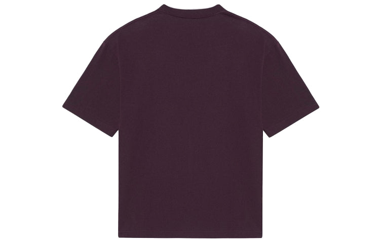 Balenciaga SS21 Chest Logo Round Neck Short Sleeve Purple 612966TIV545182