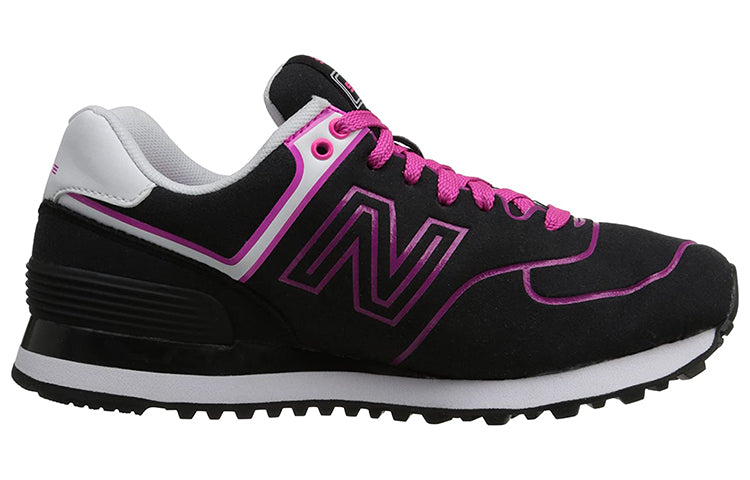 (WMNS) New Balance 574 Neon Lights Low-Top Black/Red WL574NEN