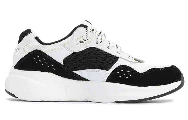 (WMNS) Skechers Sport Low Tops Sports Shoe Black White 13019-WBK