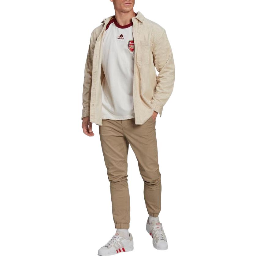 adidas Arsenal Teamgeist Crew Tee 'White Noble Maroon' HA2720