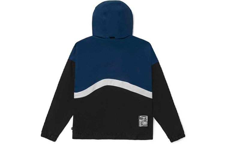 Men's Vans Colorblock Zipper Casual Hooded Jacket Blue VN0A5H8XLKZ