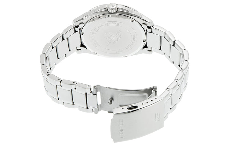 CASIO EDIFICE Quartz Stainless Steel Strap WhiteBlue Dial WhiteBlue Dial Mens WhiteBlue Analog EF-334D-7A