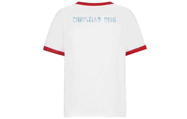 DIOR FW21 Casual Alphabet Love Short Sleeve White 143T12B4477-X0803