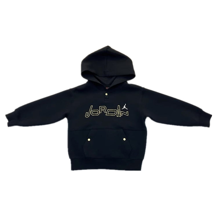 (GS) Air Jordan Take Flight Snap Cuff Pullover Hoodie 'Black' FZ1910-010