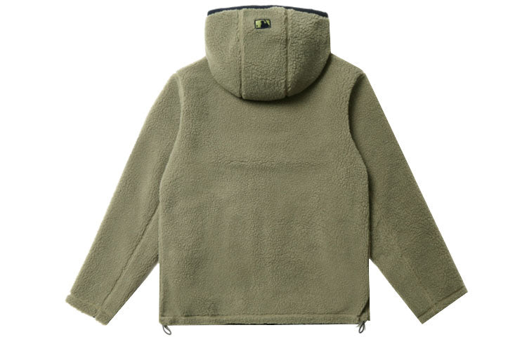MLB Los Angeles Dodgers lamb's wool Hooded Jacket Unisex Khaki 31JPF2061-07K