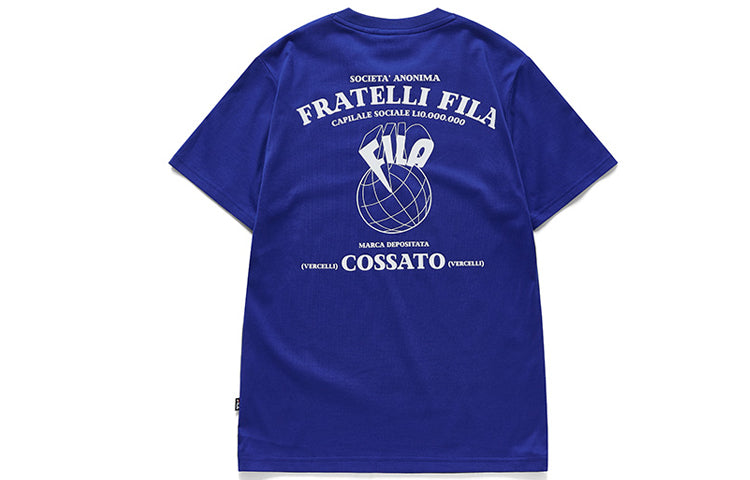 FILA FUSION Small logo Back Printing Short Sleeve Blue T11M933135F-BU