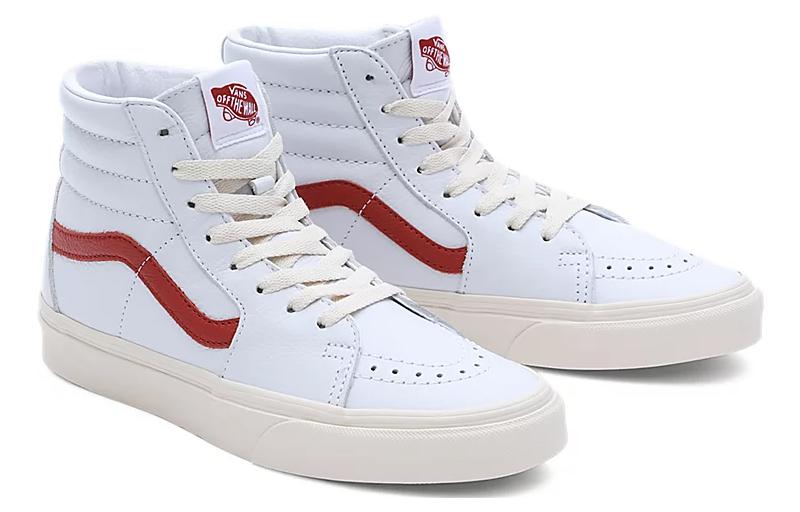 (WMNS) Vintage Pop Sk8-Hi Shoes 'White Red' VN0007NSRED