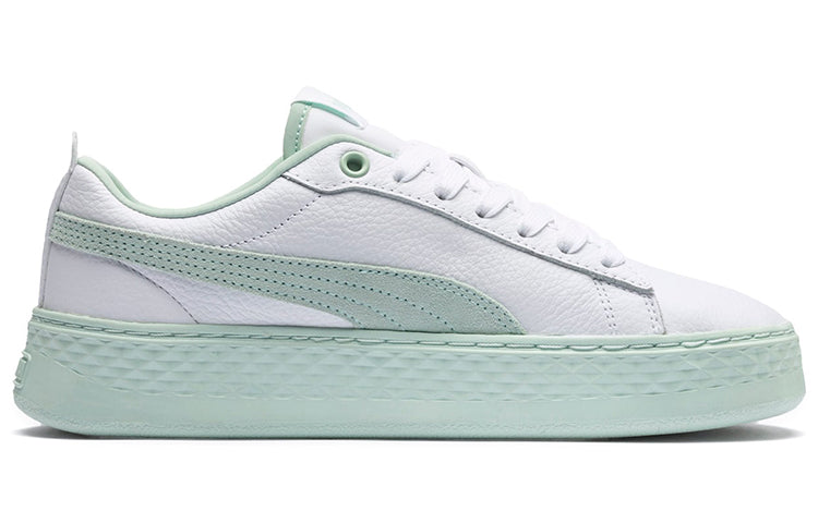 (WMNS) PUMA Smash Platform White/Green 366487-07